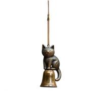 Cat Wind Chime,Metal Wind Chimes for Outside,Rustic Hanging Wind Chime Garden Decoration,Cat Statue Hanging Bell Decorations for Yard,Garden, for Cat Lovers