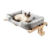 Cat Window Bed Pet Furniture Sun Lounger with Ball | Cat window seat for home, apartment, indoor, next to the bed, living room, bedroom, balcony