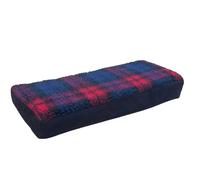 Cat Window Cushion, Super Cosy Sherpa Fleece Cat Bed, Nonslip Base - Windowsill/Shelf/Floor/Catio - 2 SIZES (Red Tartan, Small, 50cm x 22cm x 7cm)