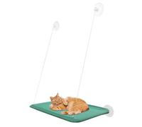Cat Window Mounted Seat Hammock Soft Napping Bed - Wood Mesh Metal 4 Suction Cups Windowsill Resting Lounge, Quick Dry | Indoor Large Multiple Cats Sunbathing Relaxation Comfortable Easy Maintain Kitt