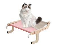 Cat Window Perch, Adjustable Kitten Hammock, Space Saving Cat Bed for Windowsill, Bedside, Drawer, and Cabinet, Sturdy Pet Resting Seat with Comfortable Fabric 18.5x14.96x8.27 Inches