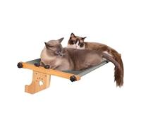 Cat Window Perch,Cat Window Perches for Indoor Cats to Rest, Take a nap and Enjoy The Scenery,Easy to Adjust,Cat Bed for Window Sill,Bedside&Drawers(Green, XL-27.6")