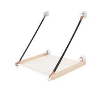 Cat Window Perch - Foldable Window Hammock | Wood Frame Strong Suction Cups | Wood Frame Construction, Strong Suction Cups & Durable Straps, Foldable Space-Saving Design, Perfect for Sunbathing & Relaxin
