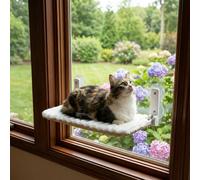 Cat Window Perch with Strong Suction Cups Easy Clean Cat Hammock Window Seat for Hammock for Large Cats