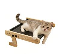 Cat Window Perch, Wooden Sleeping Hammock, 11.8 Inch Floating Bed for Pets, Wood Frame with Anti-Slip, Pet Supply Resting Accessory, for Bedroom Furniture Aid, for Bearded Dragon Gecko Spider