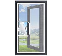 Cat Window Screen Mesh Cat Proof Window Fly Screen Zipper Opening Keeping Out Flies Self-Adhesive Pet Protection Net No Drilling Needed Easy Install