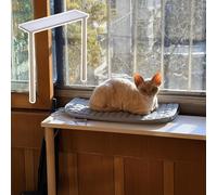 Cat Window Sill Perch with Easy Assembly and Cleaning, Space-Saving Shelf for Cats to Sit, Sunbathe, and View Outdoors