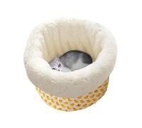 Cat Winter Sleeping Bag, Cat Cave Bed - Soft Kitten Bag for Cold Weather, Round, Barrel-Shaped Cat Nest, Warm Deep Sleep Hamster Puppy Bed Cave