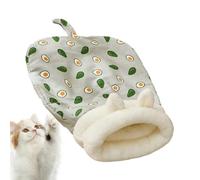 Cat Winter Sleeping Bag - Plush Calming Hideaway With Tail | Warm Nest For Indoor Pets Under 17.6lbs | Soft Snuggle Sack Comfortable Cushion Bed For Kittens, Puppies, Small Animals Rest Sleep Lou