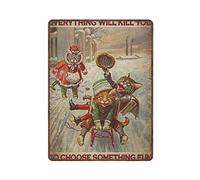 Cat Winter Sport Everything Will Kill You So Choose Something Fun Tin Sign, Danger Cats Tin SignRetro Metal Tin Sign Vintage Art Poster Print Decor Gifts Vintage Style Wall Decoration 12x16 Inches