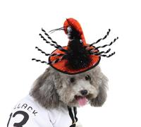 Cat Witch Hat Adjustable Funny Scary Cosplay Headwear | Holiday cat hat for puppies and kittens on holidays as a festive stage performance and for carnival