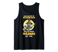Cat Witch Salem Wayward Cats Familiars Halloween Humor Art Tank Top