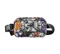 Cat Witchs Hat Happy Halloween Stylish Fanny Pack Waist Bag for Women Men Teenagers Waterproof Cross Body Bag Belt Pack with Adjustable Strap for Travel Shopping Running, Multicolor, One Size,