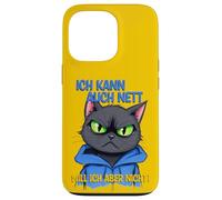 Cat with a grumpy expression - ich kann auch nett 1 Case for iPhone 13 Pro