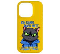 Cat with a grumpy expression - ich kann auch nett 1 Case for iPhone 14 Pro