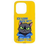 Cat with a grumpy expression - ich kann auch nett 1 Case for iPhone 15 Pro