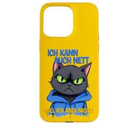 Cat with a grumpy expression - ich kann auch nett 1 Case for iPhone 15 Pro Max