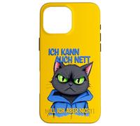 Cat with a grumpy expression - ich kann auch nett 1 Case for iPhone 16 Pro Max