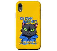 Cat with a grumpy expression - ich kann auch nett 1 Case for iPhone XR