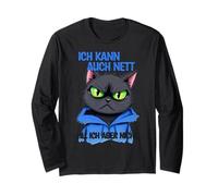 Cat with a grumpy expression - ich kann auch nett 1 Long Sleeve T-Shirt
