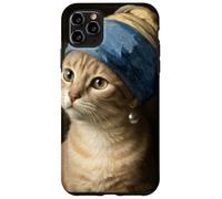Cat With a Pearl Earring Funny Art Parody Vermeer Case for iPhone 11 Pro Max
