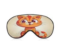 Cat with Big Eyes Eye Mask, Side Sleeping Mask Light Blindfold Sleeping Mask Nose Pad and Elastic Band for Children Women and Men