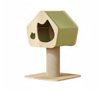 Cat With Condo Climbing Ladder Raised Perch Cozy Cave Stable Base and Sisal Wrapped Post to Reduce Sofa Damage suitable for indoor cats rental homes, style to 1