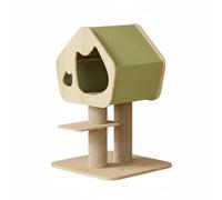 Cat With Condo Climbing Ladder Raised Perch Cozy Cave Stable Base and Sisal Wrapped Post to Reduce Sofa Damage suitable for indoor cats rental homes, style to 3