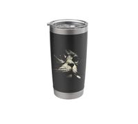 Cat with Glasses Smoking Pipe Vintage Stainless Steel Insulated Tumbler