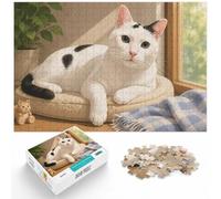 Cat with Human Hands 1000 Piece Jigsaw, 1000pcs (52x38cm) | For festive leisure at home: Adult jigsaw puzzle with 1000 pieces offers for the Christmas break.