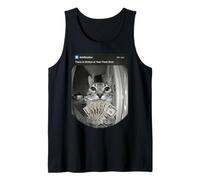 Cat with Money Motion Front Door Tank Top