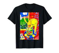 Cat with Red Fish, Matisse Inspiration, Art in Digital Style T-Shirt