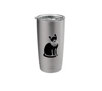 Cat with Ruth Bader Ginsburg Collar RBG Stainless Steel Insulated Tumbler