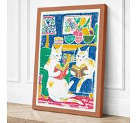 Cat With Storybook Dreams Canvas Wall Art Print 18x12 Inch