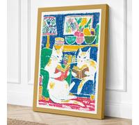 Cat With Storybook Dreams Canvas Wall Art Print 24x16 Inch (61 x 41 cm)