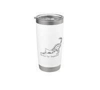 Cat with Stretch Your Imagination Stainless Steel Insulated Tumbler