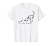 Cat with Stretch Your Imagination Value Graphic T-Shirt, Men, White, L