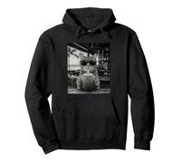 Cat with Sunglasses and Coconut Drink Pullover Hoodie