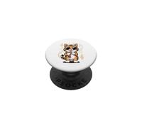 Cat With Sunglasses Playing Recorder Music PopSockets Adhesive PopGrip