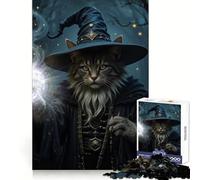 Cat Wizard Casting A Spell 1000 Piece Jigsaw Puzzles for Adults Jigsaw Logical Skill Restful Escape Precise Join size 38x52cm