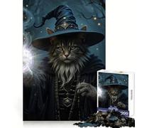 Cat Wizard Casting A Spell Jigsaw Puzzles 1000 Pieces Mental Dexterity Easy Relaxation Flawless Fit Meaningful Gift size 50x75cm