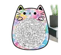 Cat Wooden Jigsaw Puzzle - 135 Piece Cute Jigsaw Toy Kitten Animal Shape | Family Puzzle - for Birthday Holiday Educational Projects Decorations Parties Adults Kids Boys Girls