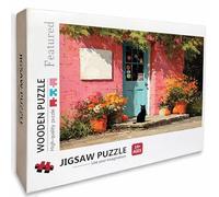 Cat Wooden Jigsaw Puzzles 156x105cm, Street View Jigsaw Puzzles 5000 Piece for Adults with Box, Educational Challenging Game, Gifts for Teens, Back Lettering Easy to Distinguish, Home Decor, A-5502
