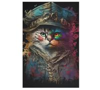 Cat Wooden Jigsaw Puzzles for Adults Hard Poster Puzzle 1000 Piece Precise Interlocking Educational Game Toys （78×53cm）