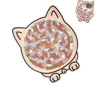 Cat Wooden Puzzle 135-Piece Morandi-Colored, IntricateCat-Shaped Design With Irregular Pieces - Jigsaw For Cat Lovers Puzzle Enthusiasts - 9.33x8.58in / 23.7x21.8cm Completed