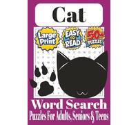 Cat Word Search Puzzle Book: Word Search Puzzle Book: Word Searches with Easy to Read Print about Cats and More: 6x9 inches, 110 pages, 50+ Puzzles ... Gift for Vacations, Holidays and Free Times