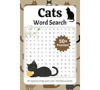 Cat Word Search Puzzle Book: Word Searches with Easy to Read Print about Cats, Animals, Pets and More | 6x9 inches, 110 pages | 50+ puzzles … Gift for Vacations, Holidays and Free Times