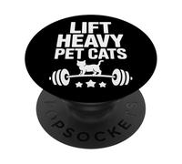 Cat Workout Squad Lift Heavy Pet Cats Strongman PopSockets Adhesive PopGrip