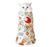 Cat Wrap for Cutting Nails - Polyester Fiber 55 x 55 cm | Anti-Escape Calming Bag, Anti-Scratch Grooming Wrap | Soft Adjustable Cat Blanket To Prevent Runaway, Scratching, Biting, Multifunctional Pet