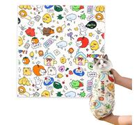 Cat Wrap For Cutting Nails - Polyester Fiber 55x55cm | Anti-Escape Calming Bag, Anti-Scratch Grooming Wrap | Soft Adjustable Cat Blanket To Prevent Runaway, Scratching, Biting, Multifunctional Pet